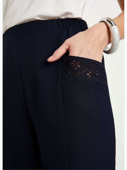 Pantalon ceinture élastiquée ajouré - Afibel - Kiabi