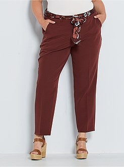 Pantalon ceinture foulard - Kiabi