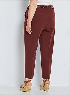 Pantalon ceinture foulard - Kiabi