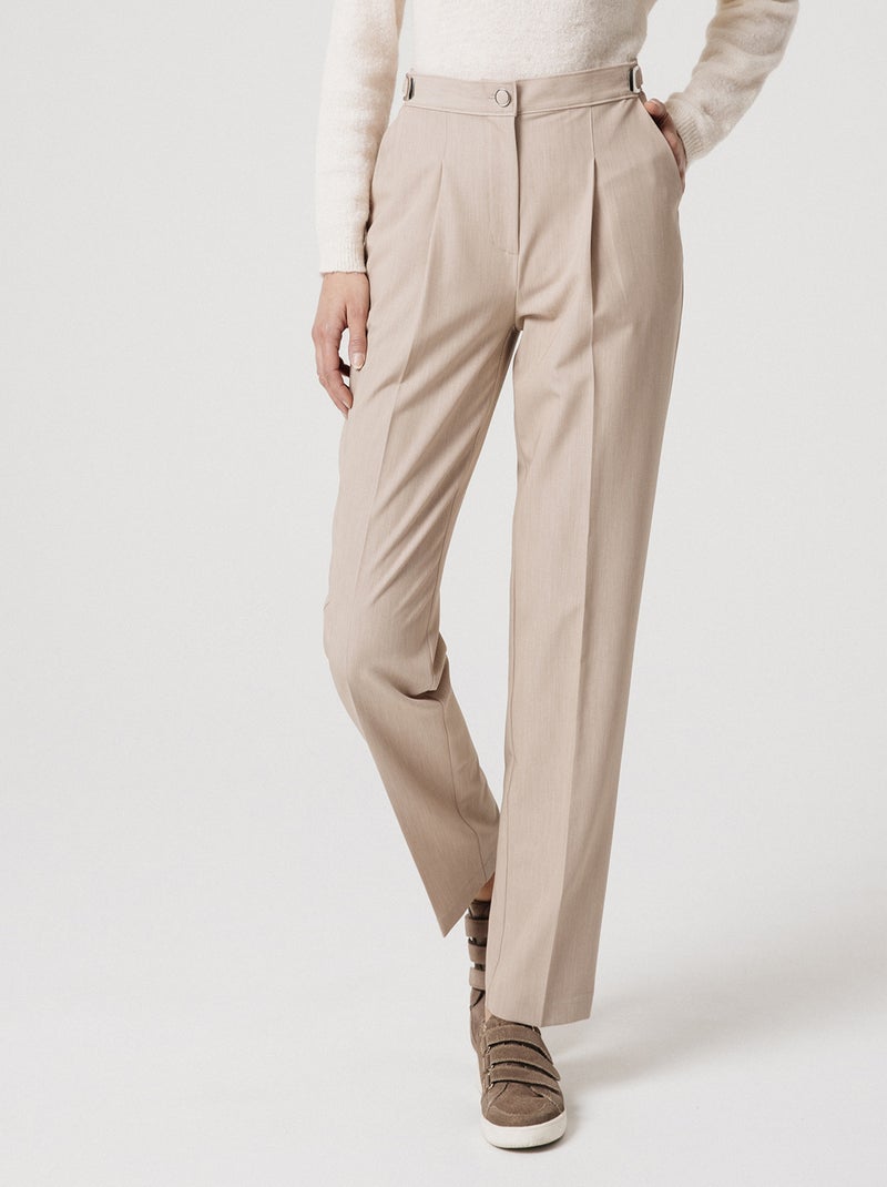 Pantalon ceinture réglable - Damart Beige clair - Kiabi