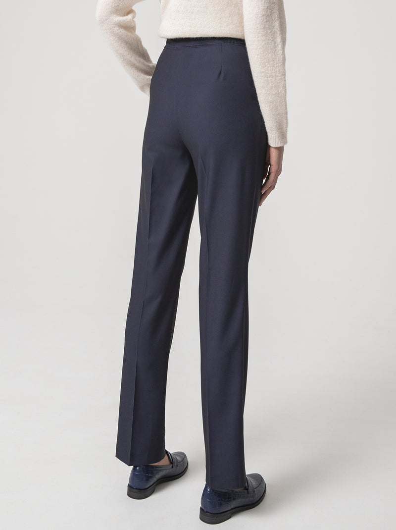 Pantalon ceinture réglable - Damart Bleu marine - Kiabi
