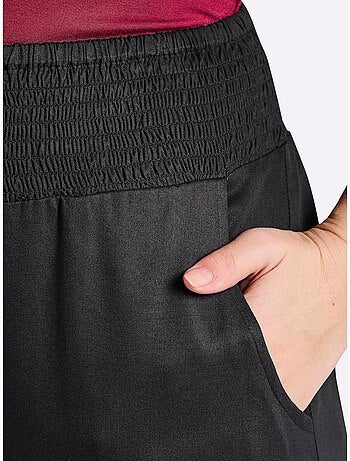 Pantalon Ceinture Smockée - Taille Standard - Sheego
