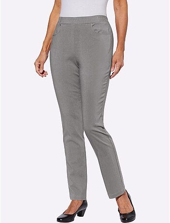 Pantalon chaud à ceinture élastique avec poches rondes - taille standard - moda vilona
