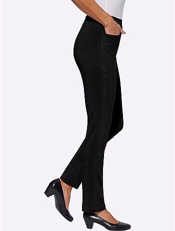 Pantalon chaud à ceinture élastique avec poches rondes - taille standard - moda vilona