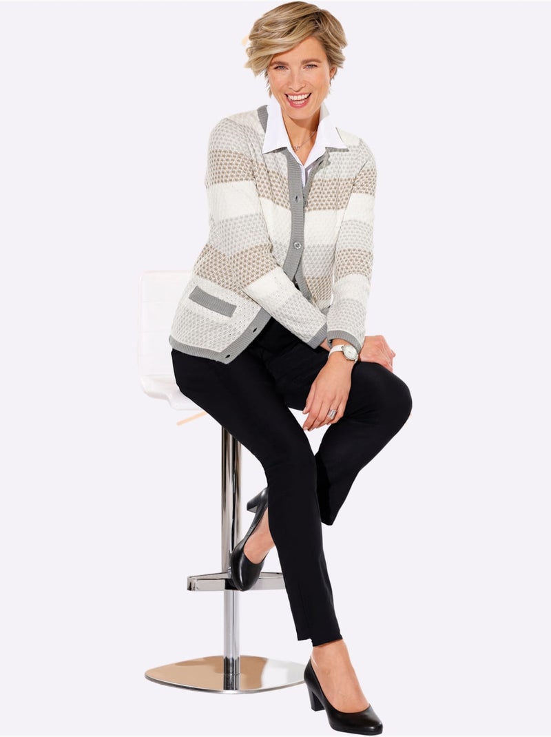 Pantalon chaud en bengaline élastique avec poches frontales - taille standard - moda vilona Noir - Kiabi