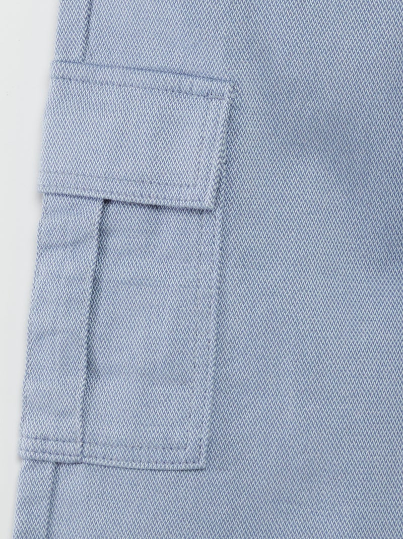 Pantalon chevrons avec poches à rabats Bleu - Kiabi