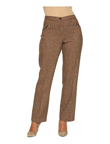 Pantalon chevrons ou chiné entrejambe 75 cm