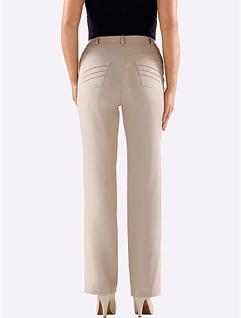 Pantalon chic avec poches à traitement respirant et anti-taches - Taille longue - Witt