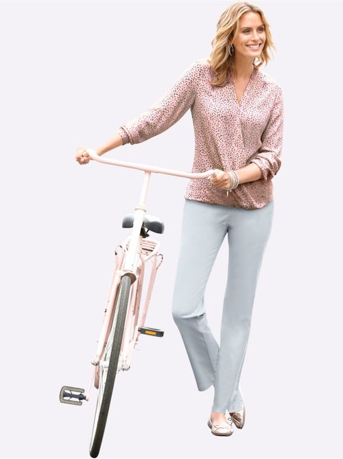 Pantalon chic à poches originales avec ceinture élastique - Taille standard - Witt - Kiabi