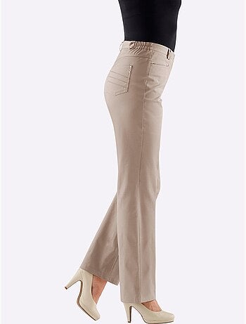 Pantalon chic avec poches décoratives et ceinture élastique - Taille courte - Witt