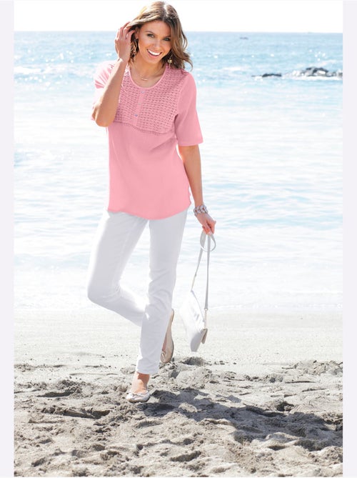 Pantalon chic avec poches décoratives et traitement Nano - Taille courte - Witt - Kiabi