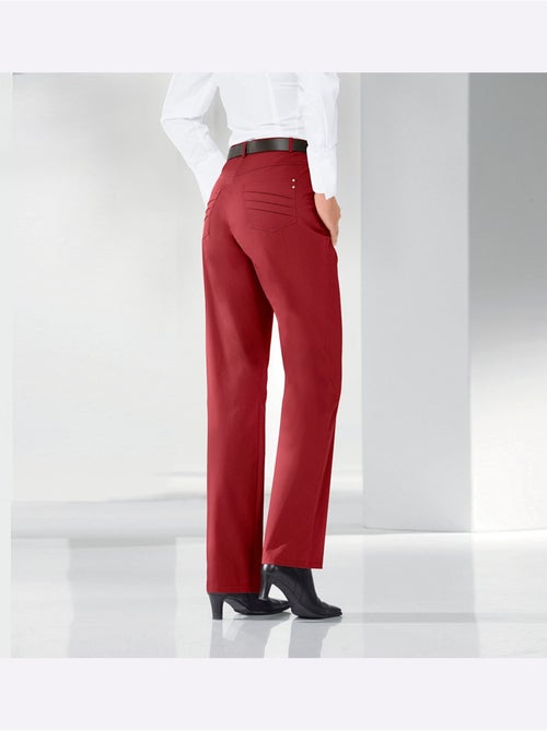 Pantalon chic avec poches originales et ceinture élastique - Taille courte - Witt - Kiabi