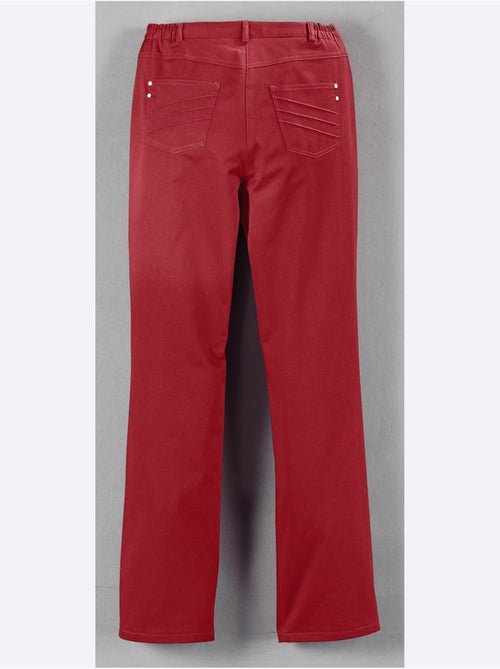 Pantalon chic avec poches originales et ceinture élastique - Taille courte - Witt - Kiabi