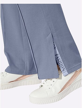 Pantalon chic en jersey doux avec ceinture élastique et poches - Taille courte - Moda Vilona