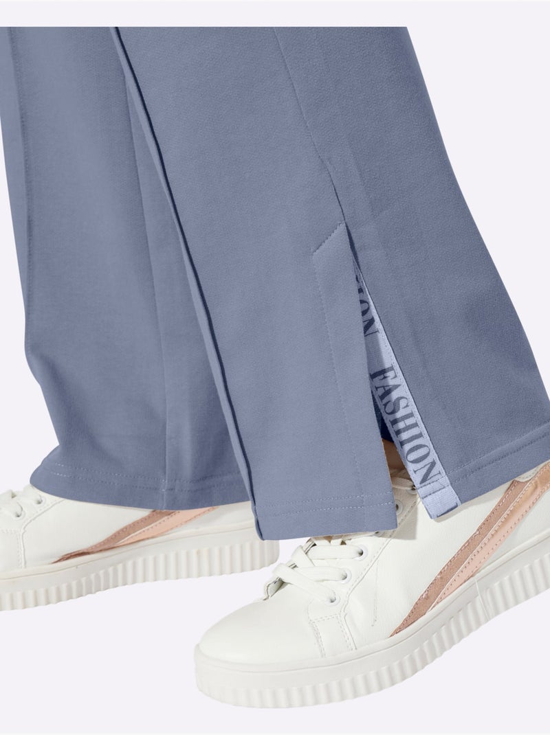 Pantalon chic en jersey doux avec ceinture élastique et poches - Taille courte - Moda Vilona Gris tourterelle - Kiabi