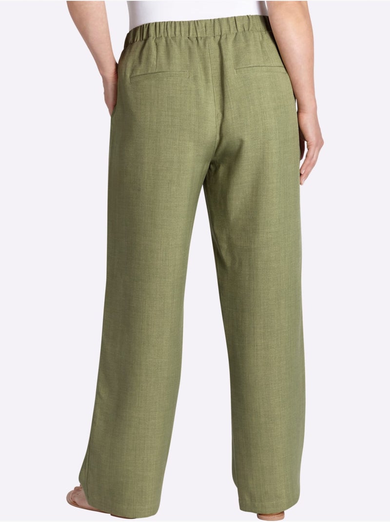Pantalon Chiné - Taille Standard - Sheego Beige/Blanc - Kiabi