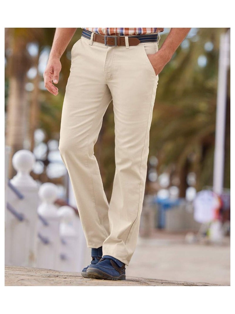 Pantalon Chino - ATLAS FOR MEN Beige - Kiabi