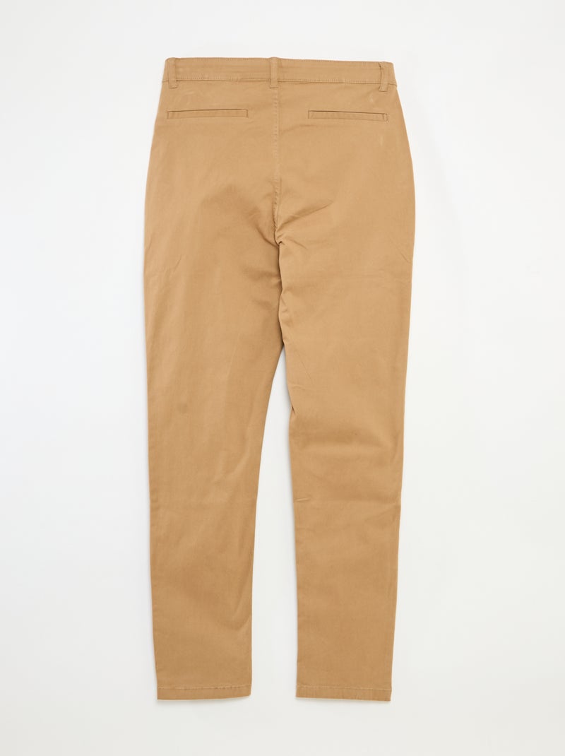 Pantalon chino - collection facile à enfiler Beige - Kiabi