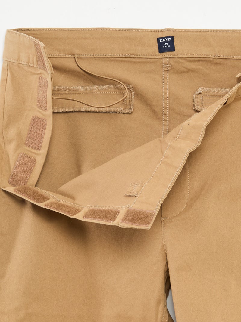 Pantalon chino - collection facile à enfiler Beige - Kiabi