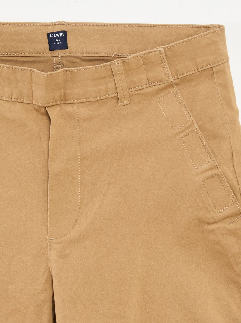 Pantalon chino - collection facile à enfiler Beige - Kiabi