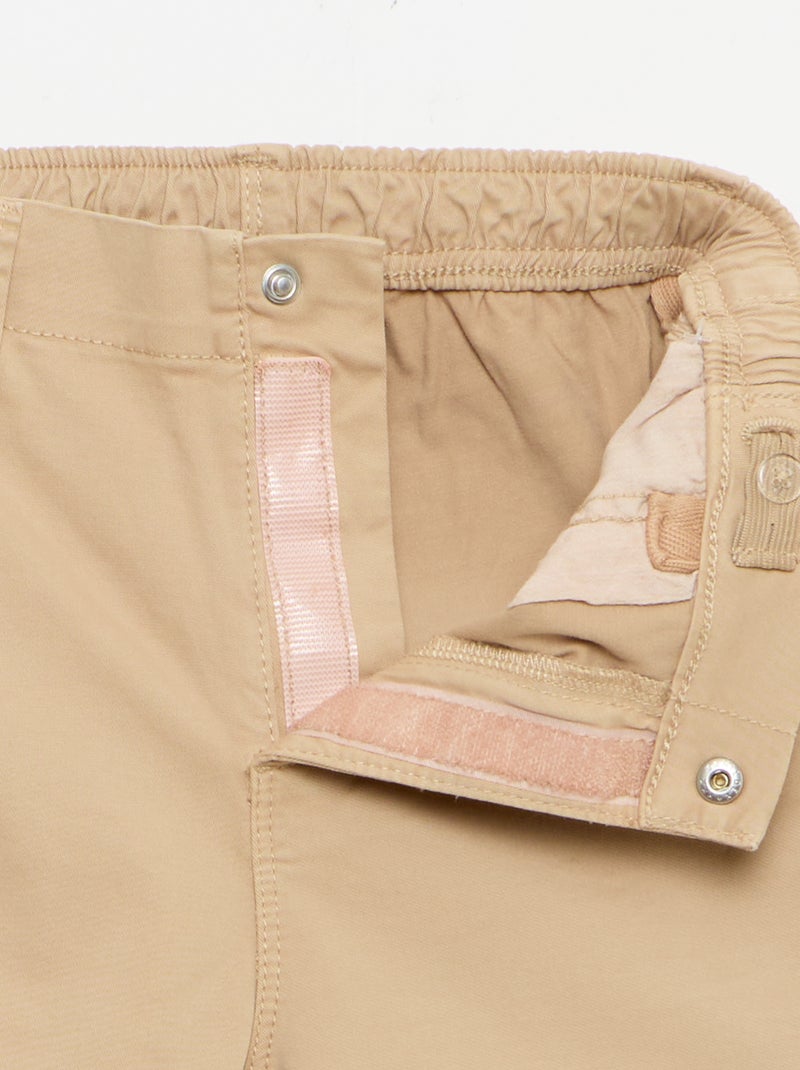 Pantalon chino - collection facile à enfiler Beige - Kiabi