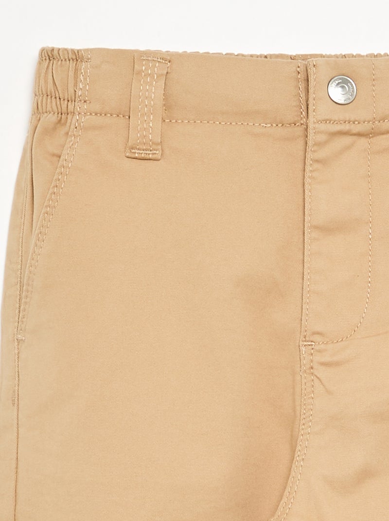 Pantalon chino - collection facile à enfiler Beige - Kiabi
