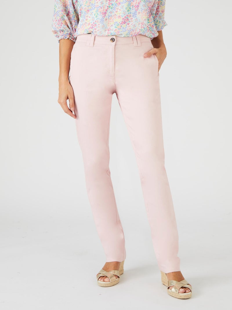 Pantalon chino - Damart Rose pâle - Kiabi
