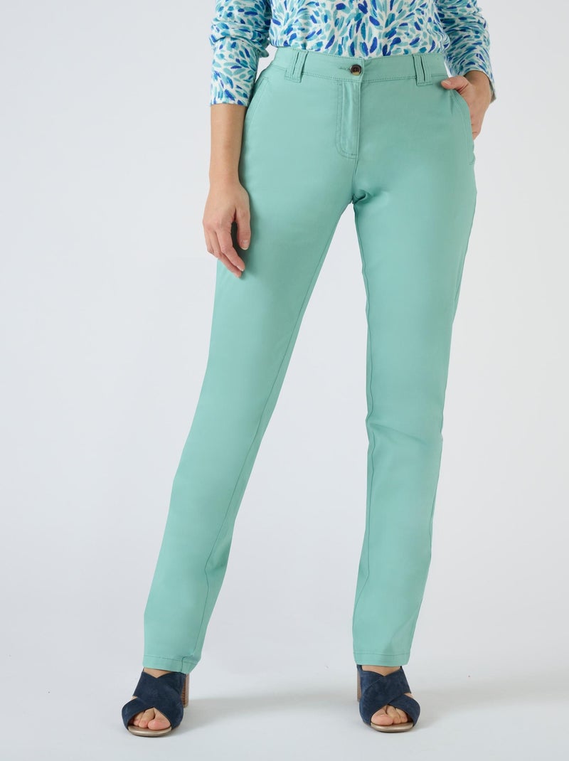 Pantalon chino - Damart Vert clair - Kiabi