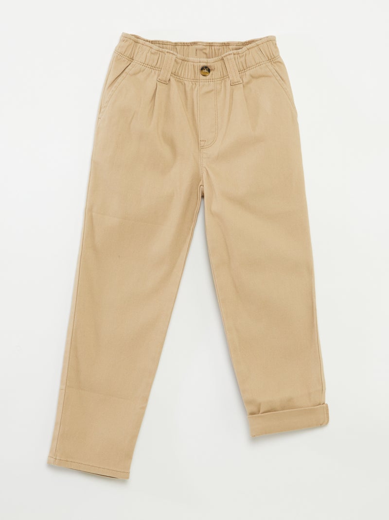 Pantalon chino - So Easy Beige - Kiabi