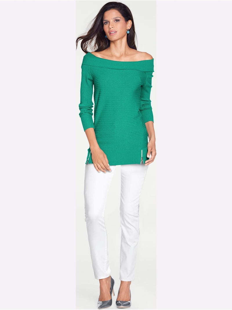 Pantalon chino - taille courte - helline Blanc - Kiabi