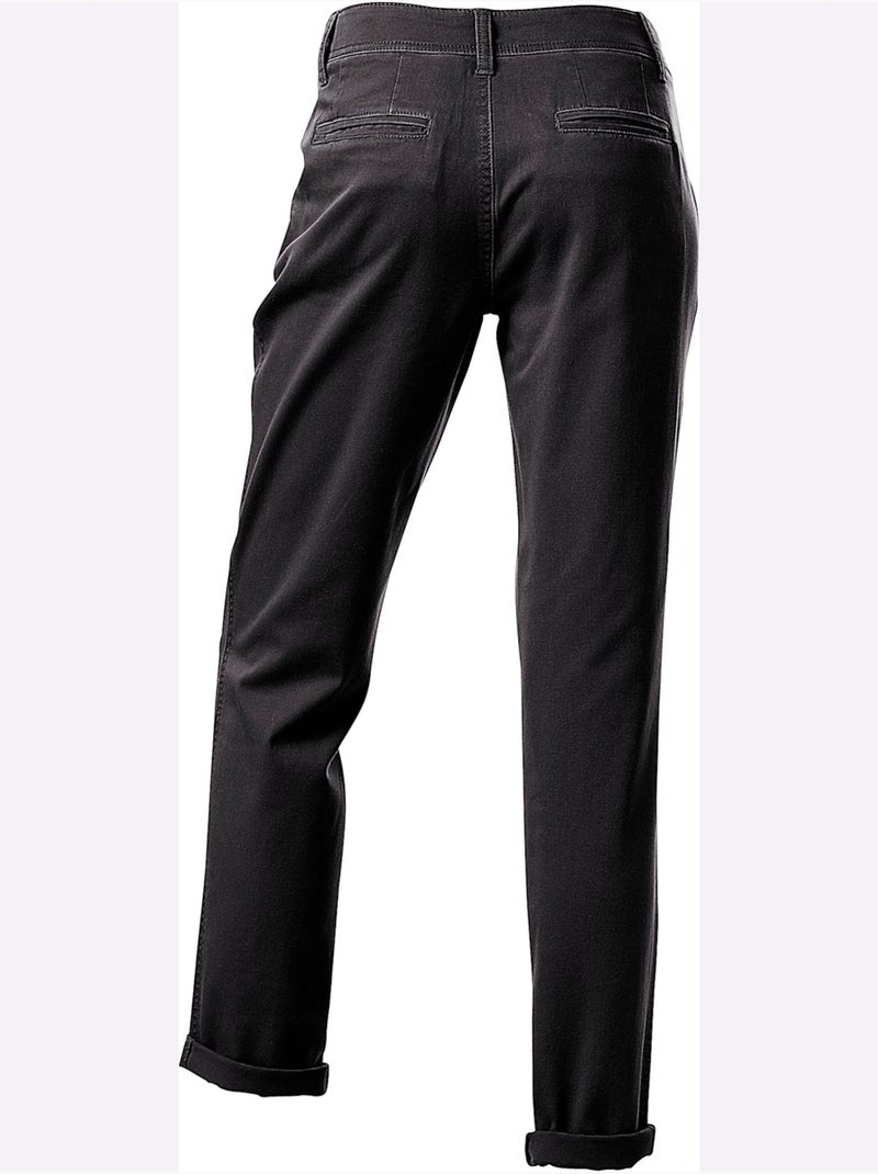Pantalon Chino - Taille Courte - Helline Noir - Kiabi