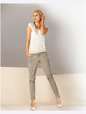 Pantalon chino - taille courte - helline