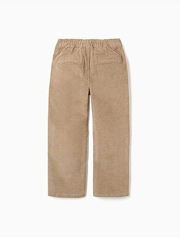 Pantalon chino à coupe droite en velours côtelé
