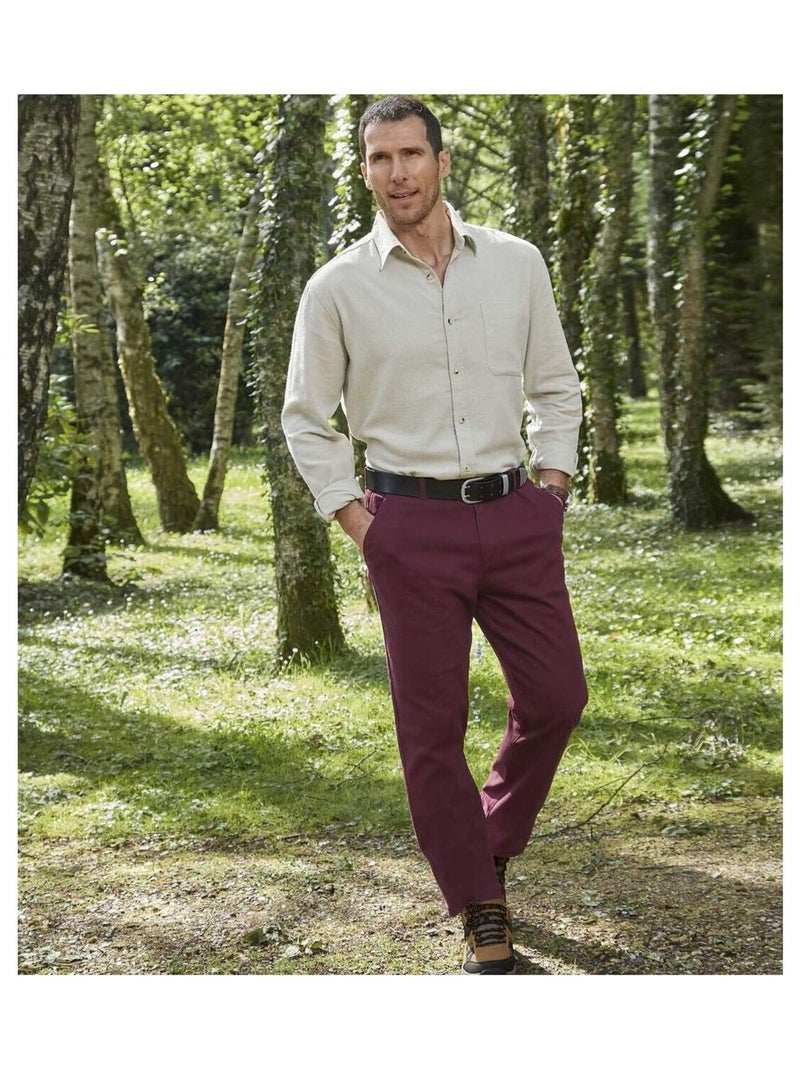 Pantalon Chino Automne  - ATLAS FOR MEN Bordeaux - Kiabi