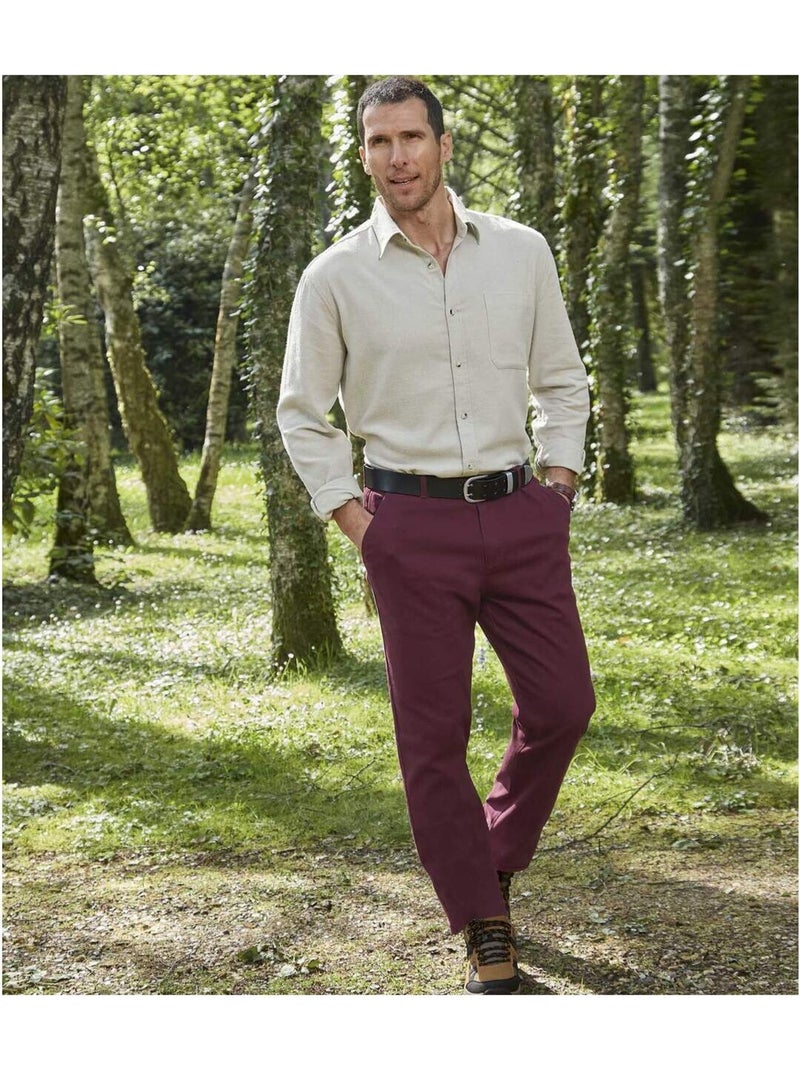 Pantalon chino automne  - atlas for men Bordeaux - Kiabi