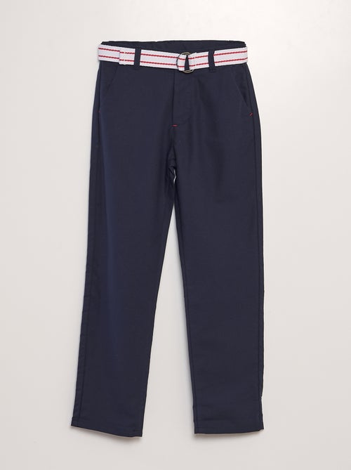 Pantalon chino avec ceinture - Kiabi