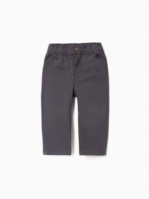 Pantalon chino baggy en sergé B&S - Kiabi
