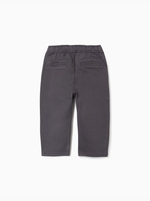 Pantalon chino baggy en sergé B&S - Kiabi