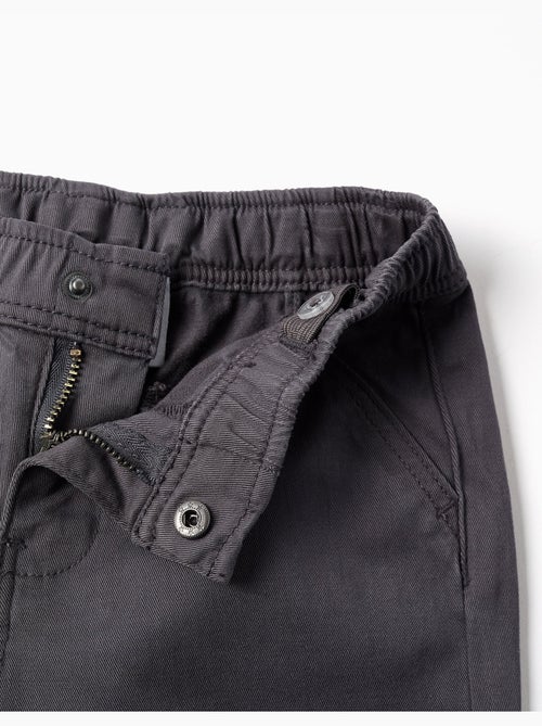 Pantalon chino baggy en sergé B&S - Kiabi