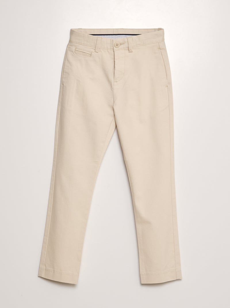 Pantalon chino Beige - Kiabi