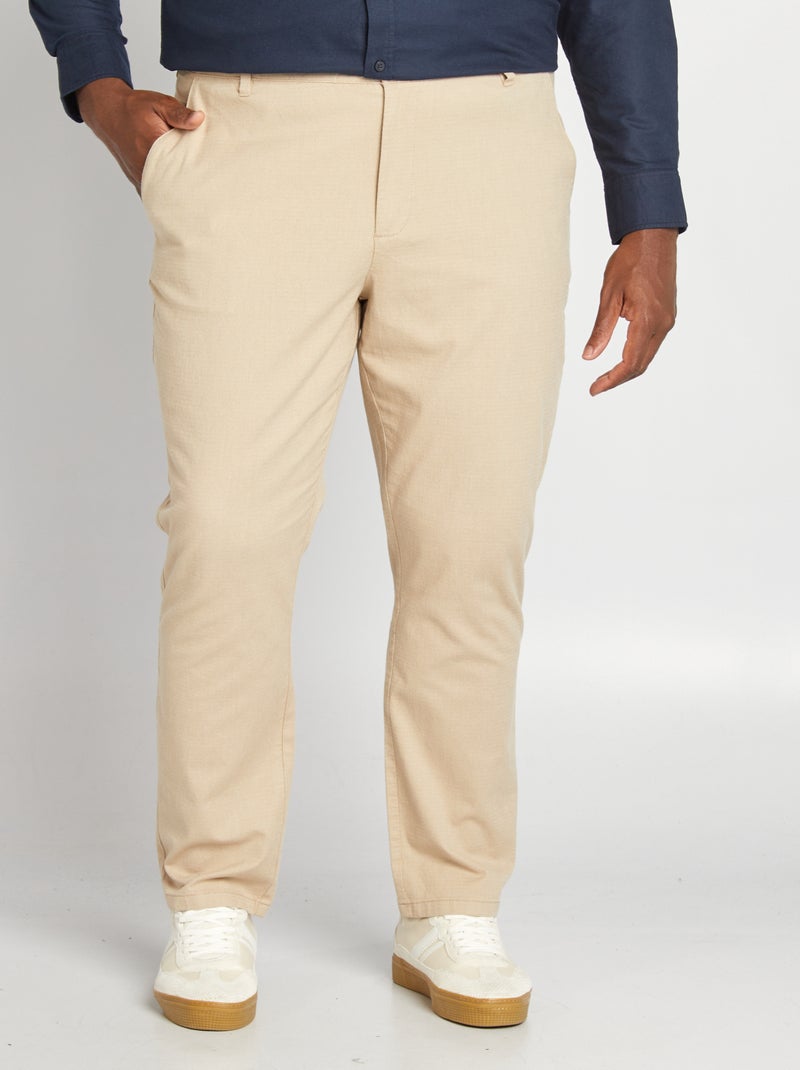 Pantalon chino Beige - Kiabi