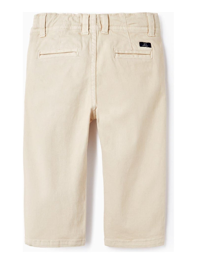 Pantalon chino beige pour bébé garçon BROTHERS&SISTERS Beige clair - Kiabi