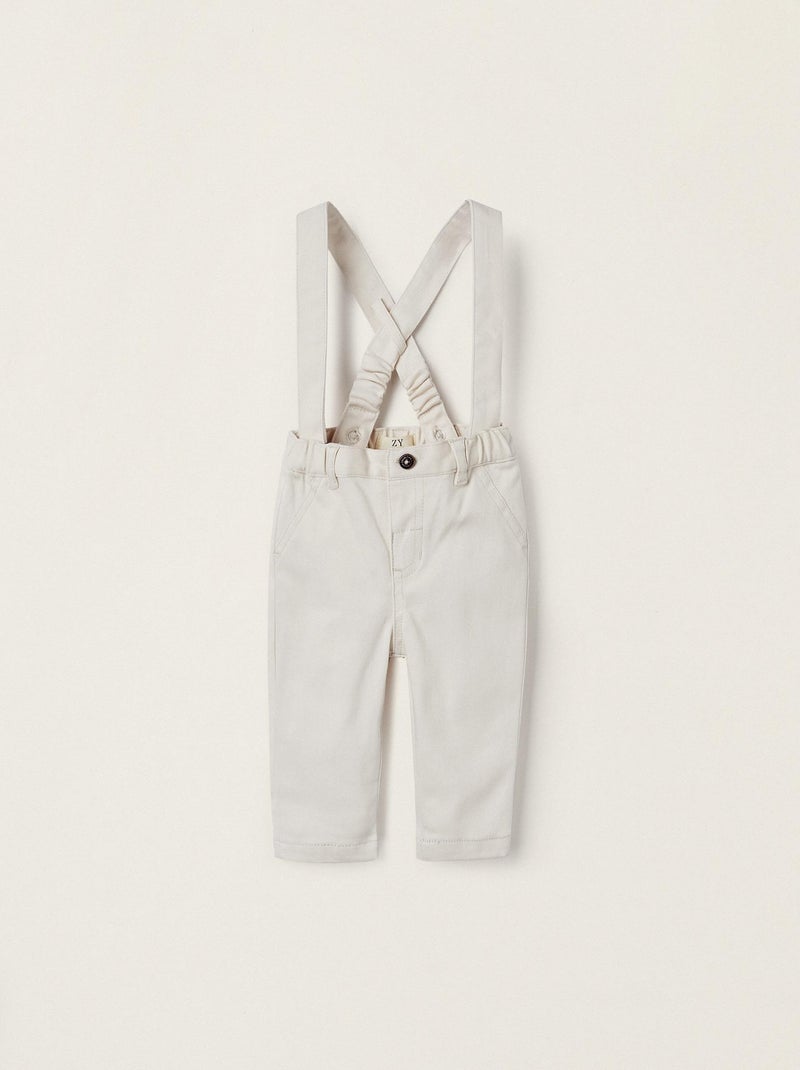 Pantalon chino beige pour nouveau-né ATLANTIC COMPANY Gris clair - Kiabi