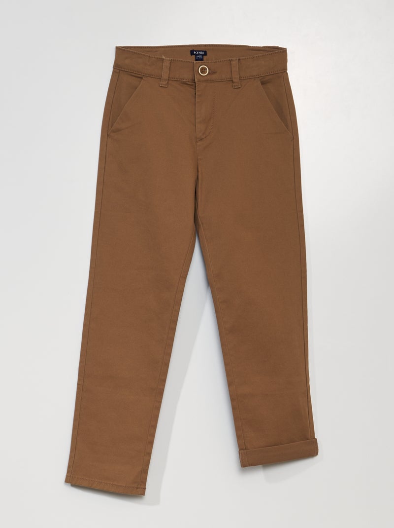 Pantalon chino Beige - Kiabi