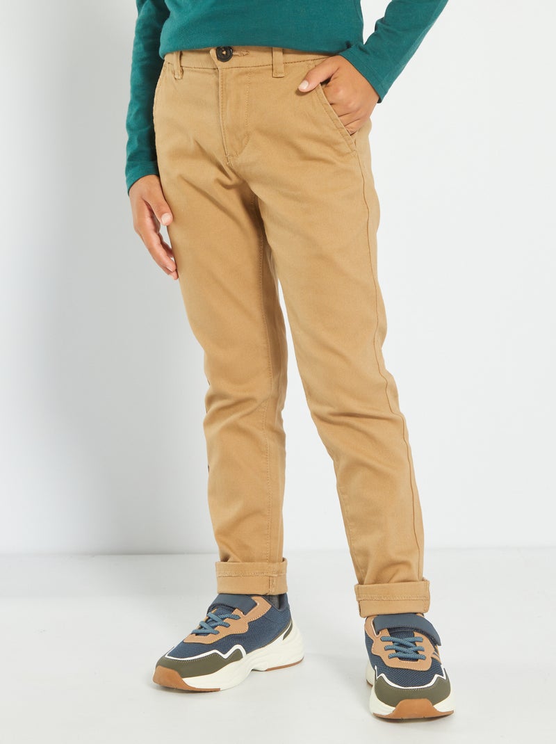 Pantalon chino Beige - Kiabi