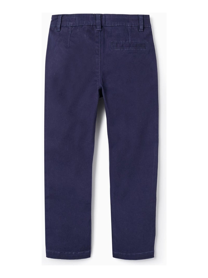 Pantalon chino bleu foncé pour garçon BROTHERS&SISTERS Bleu foncé - Kiabi