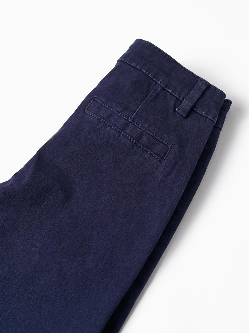 Pantalon chino bleu foncé pour garçon BROTHERS&SISTERS Bleu foncé - Kiabi