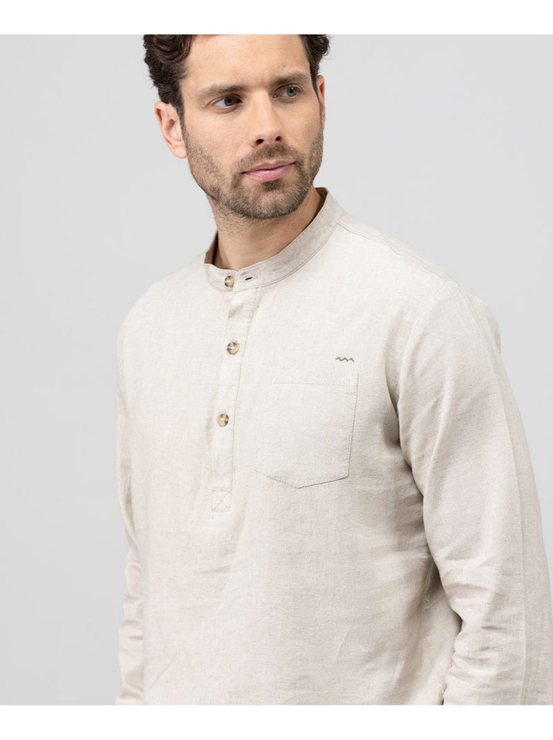Pantalon chino bleu marine Homme - Terre de Marins Beige - Kiabi