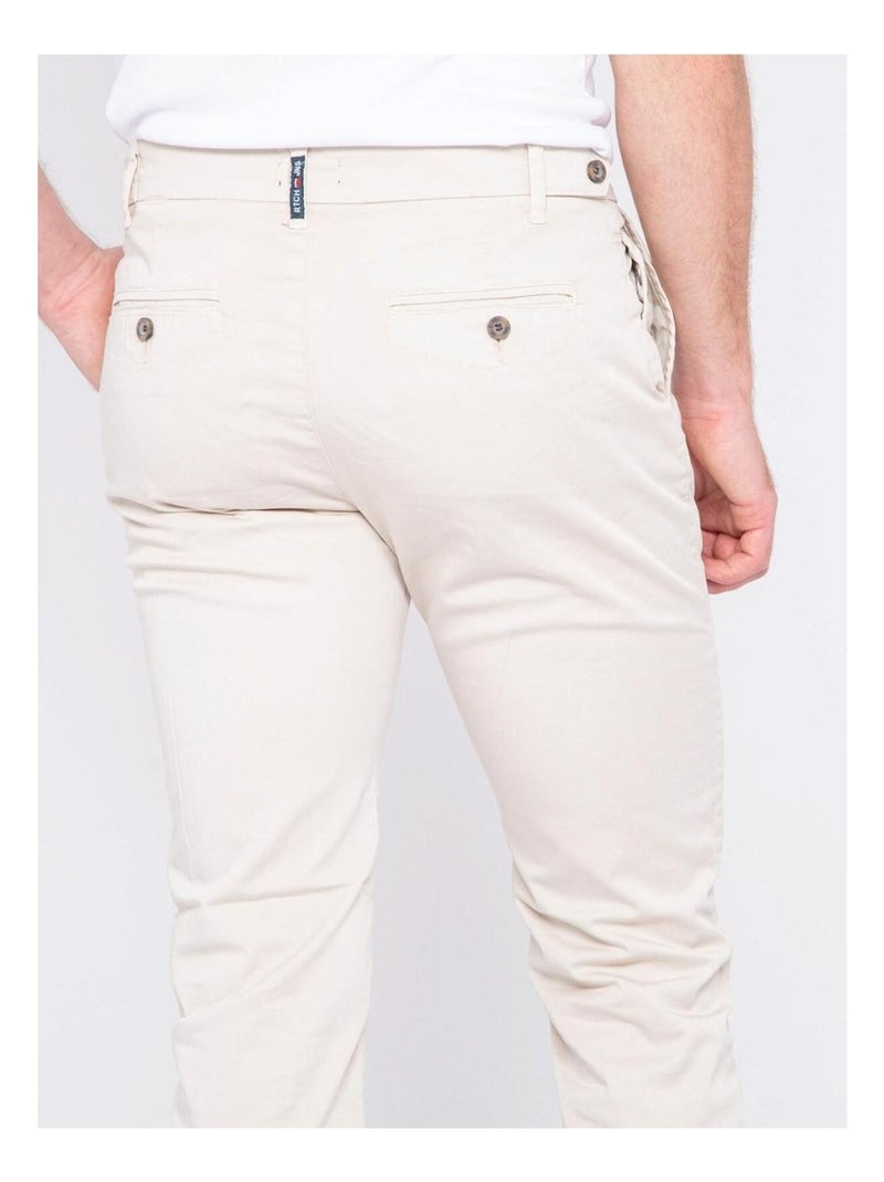 Pantalon chino CALES Beige - Kiabi