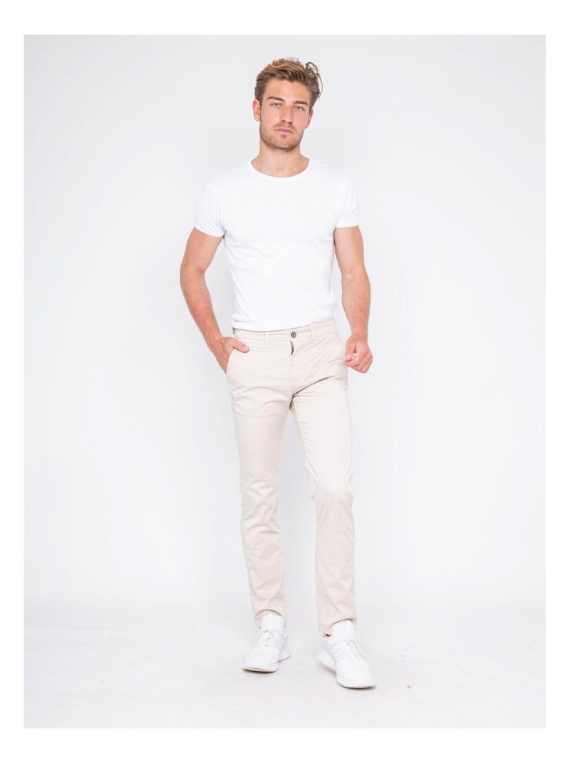 Pantalon chino CALES Beige - Kiabi